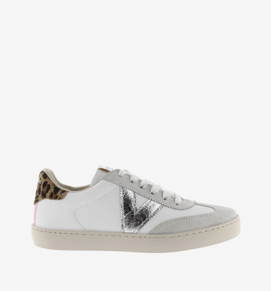 Zapatillas chica Victoria BERLÍN CICLISTA SERRAJE CRAQUELADO & LEOPARDO 1126209 Plata