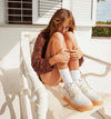 Zapatillas chica Victoria SEUL EFECTO PIEL & SERRAJE 1257129 Hielo