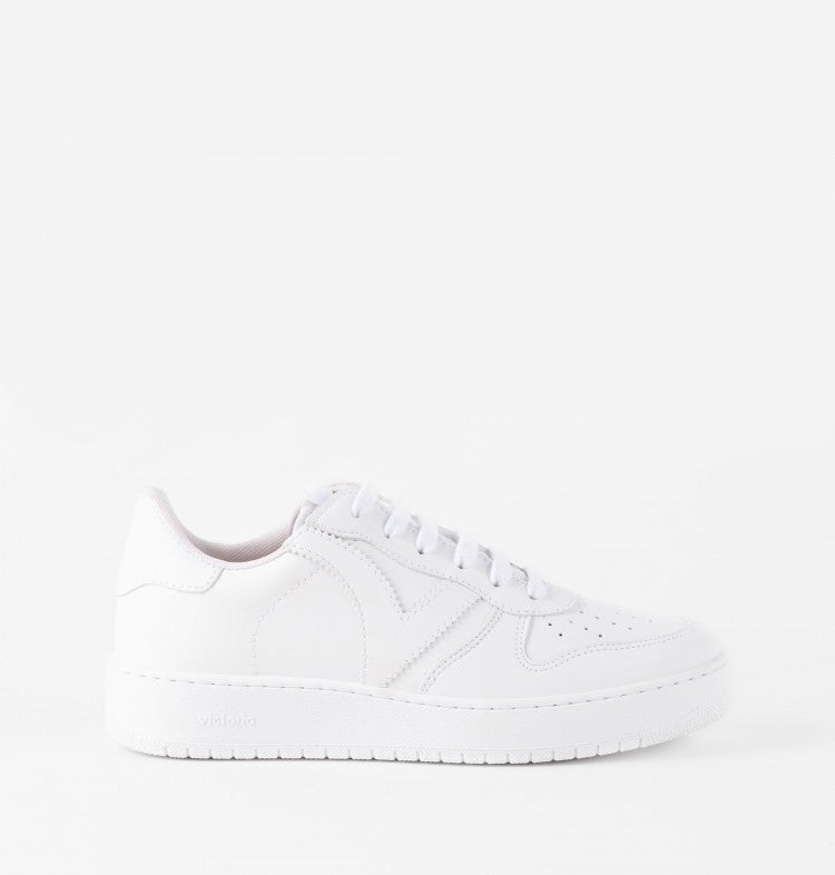 Zapatillas Victoria BASKET MADRID EFECTO PIEL 1258245 BLANCO