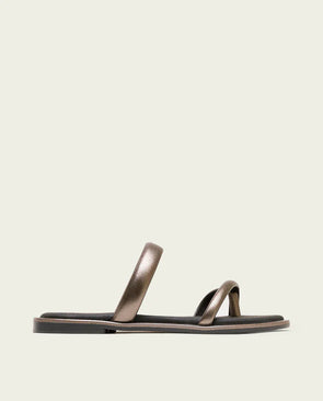 Sandalia esclava de piel Porronet CAMILA 3107-023 Plomo