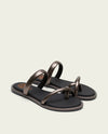 Sandalia esclava de piel Porronet CAMILA 3107-023 Plomo