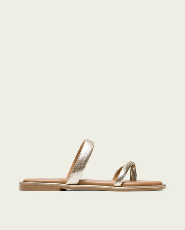 Sandalia esclava de piel Porronet CAMILA 3107-091 Oro