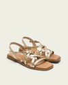 Sandalia plana de piel Porronet VICTORIA 3113-091 Oro