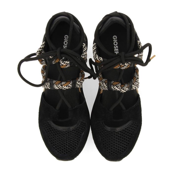 Gioseppo Deportivas Cuña Negras Mujer Sneakers Abiertos Gioseppo