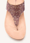 Sandalias cuña con brillo Gioseppo STODDARD 74513 Rosa