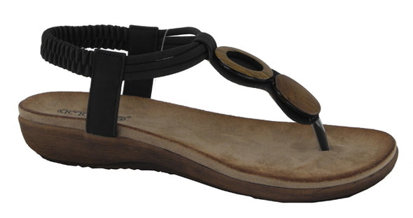 Sandalias planas Amarpies ABZ17063 NEGRO