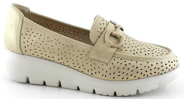 Mocasín de mujer Amarpies ABZ28581 Platino