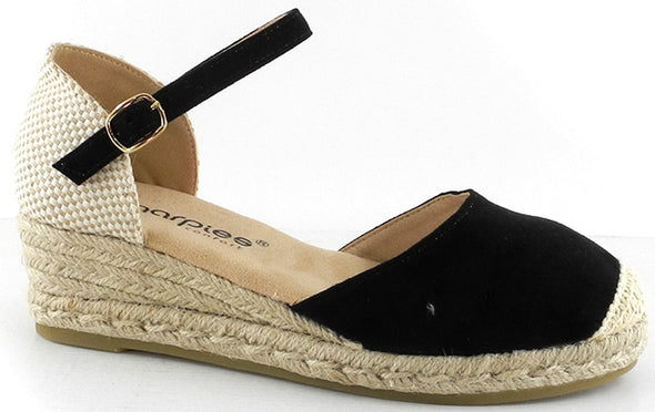 Sandalias de esparto mujer Amarpies ACX26481 Negro