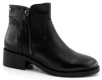 Botines cremallera lateral  Amarpies ARB29471 Negro