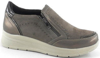 Zapato con cremallera Amarpies ATL27021 Taupe