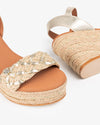 Sandalias CUÑA Popa Bandon con hebilla CA34102 Oro