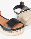 Sandalias CUÑA Popa Arambol Piel CB31901 Negro
