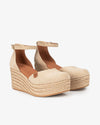 Sandalias de cuña Popa Cantalar Serraje CB34001 Beige