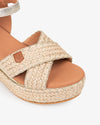 Sandalias CUÑA Popa Benijo Yute Oro CB36202 Oro