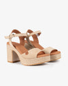 Sandalias de tacón Popa Marsella Serraje CT35502 Beige
