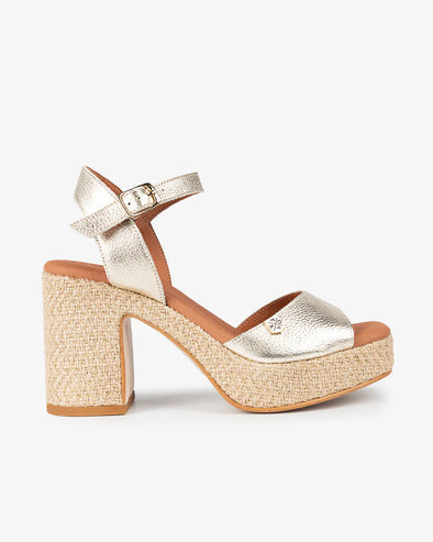 Sandalias de tacón Popa Marsella Piel CT38701 Oro
