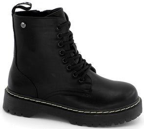 Bota militar con cordones D´Angela DZS25114 Negro