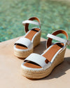 Sandalias CUÑA Popa Arambol Piel CB31902 Blanco