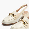 Mocasín punta cuadrada talón abierto mujer de Pitillos 10483 Hielo-Crema