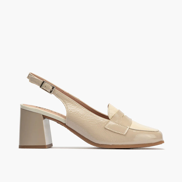 Mocasín talón abierto de Pitillos 10491 Piedra-Crema