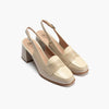 Mocasín talón abierto de Pitillos 10491 Piedra-Crema