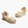Sandalia de Pitillos con hebilla en rafia 10560 Natural