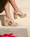 Sandalias de tacón Popa Marsella Serraje CT35502 Beige