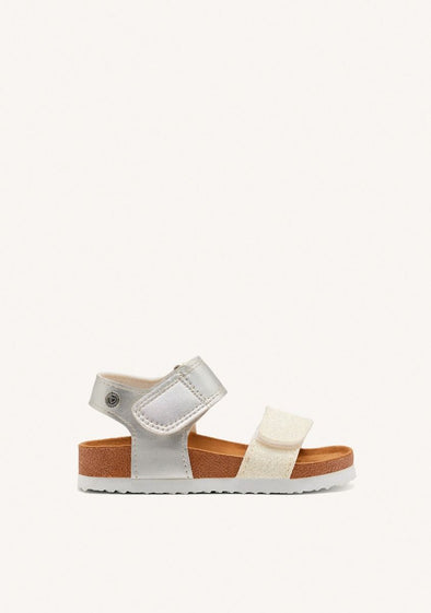Sandalias BIO Gioseppo ANGWIN 71344 BLANCAS Y PLATEADAS CON GLITTER