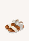 Sandalias BIO Gioseppo ANGWIN 71344 BLANCAS Y PLATEADAS CON GLITTER