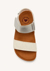 Sandalias BIO Gioseppo ANGWIN 71344 BLANCAS Y PLATEADAS CON GLITTER