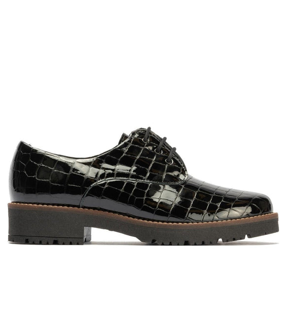 Zapato de cordones en piel mujer Pitillos 10771 Negro